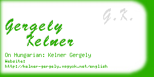 gergely kelner business card